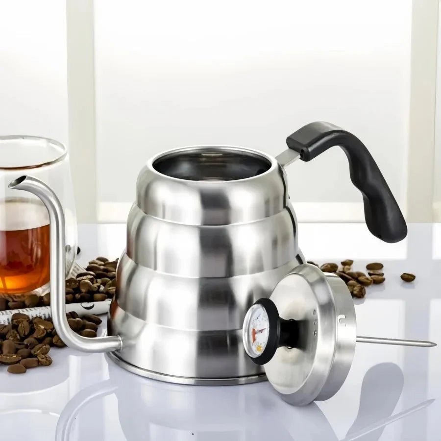Professional Hand - Brewed Coffee Kettle with Thermometer l Hand Brewed Coffee Maker - GiftMira