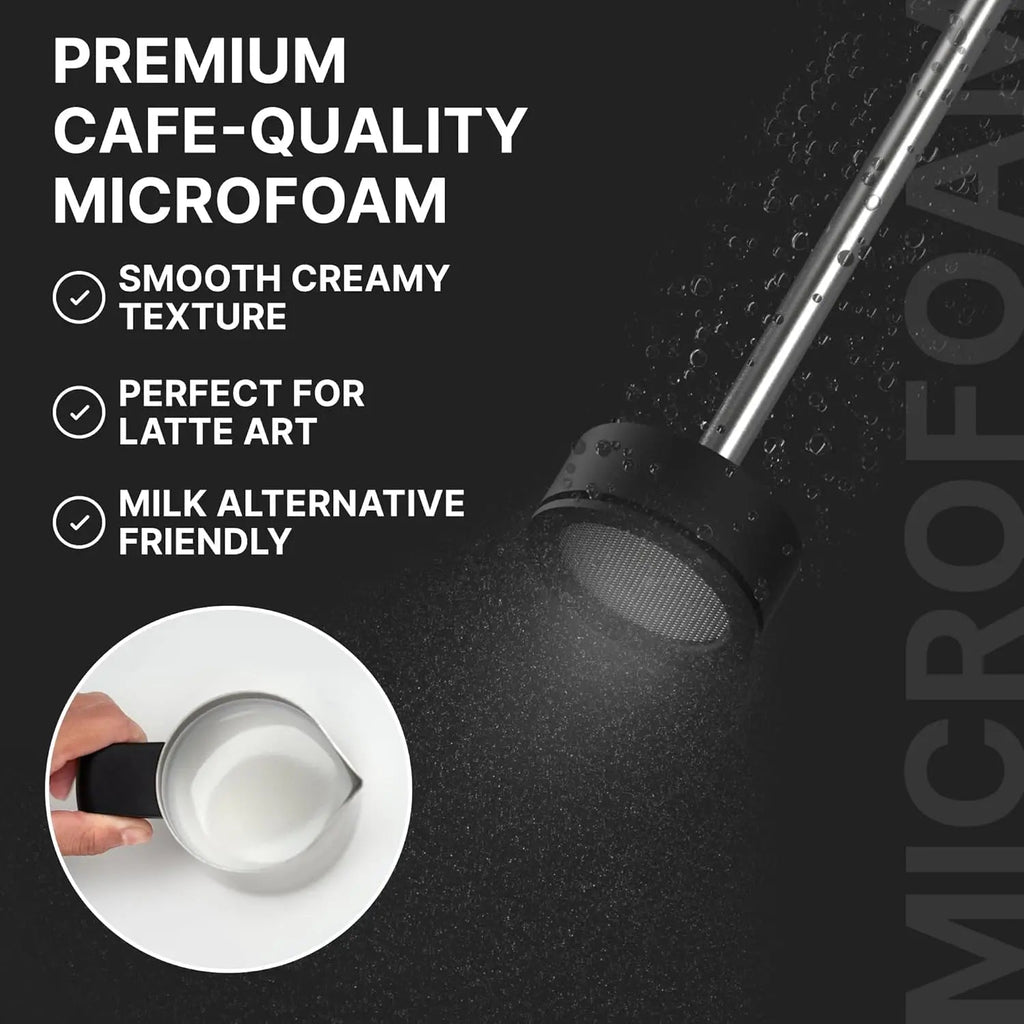 Professional Milk Frother Dual - Speed Waterproof USB - C Rechargeable Barista Foam 30s Latte Coffee - GiftMira
