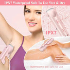 PureGlide 2 in 1 Electric Bikini Trimmer Shaver for Women, Dual Head Wet & Dry Hair Razor Waterproof with Detachable Heads - GiftMira