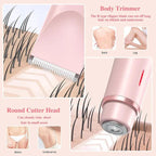 PureGlide 2 in 1 Electric Bikini Trimmer Shaver for Women, Dual Head Wet & Dry Hair Razor Waterproof with Detachable Heads - GiftMira