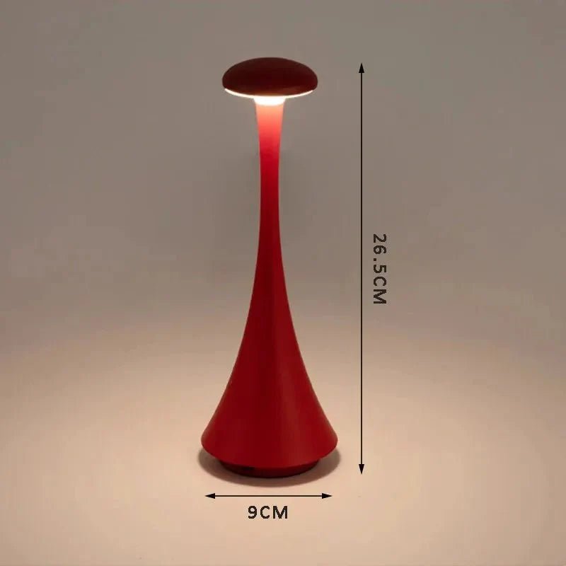 Rechargeable Mushroom Table Lamp Wireless Touch USB - C Desk Lamp Bedroom Atmosphere Light - GiftMira