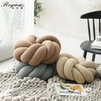 Regina Cotton DIY Hand Knot Back Cushion – Cozy Decorative Lumbar Pillow - GiftMira