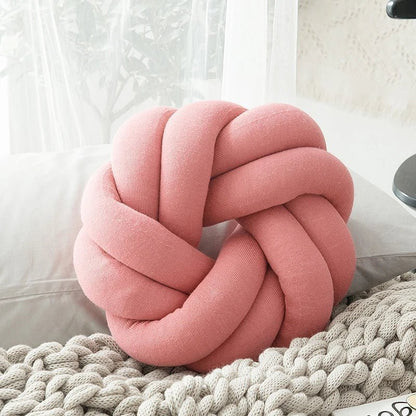 Regina Cotton DIY Hand Knot Back Cushion – Cozy Decorative Lumbar Pillow - GiftMira