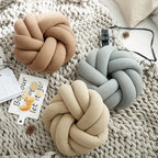Regina Cotton DIY Hand Knot Back Cushion – Cozy Decorative Lumbar Pillow - GiftMira