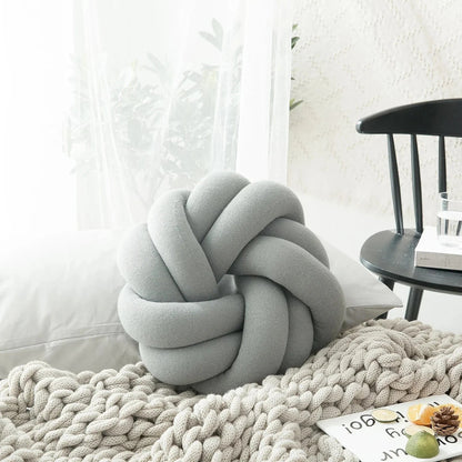 Regina Cotton DIY Hand Knot Back Cushion – Cozy Decorative Lumbar Pillow - GiftMira