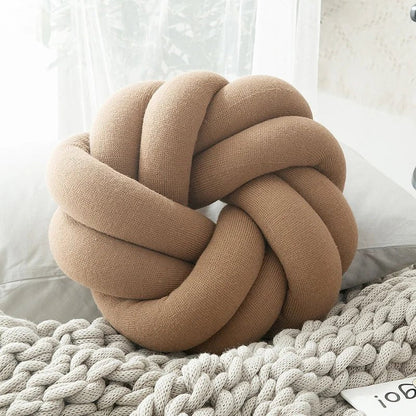Regina Cotton DIY Hand Knot Back Cushion – Cozy Decorative Lumbar Pillow - GiftMira