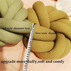 Regina Cotton DIY Hand Knot Back Cushion – Cozy Decorative Lumbar Pillow - GiftMira