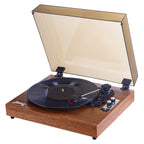 Retro Bluetooth Vinyl Record Player Built - in Speakers Walnut Wood Belt Drive Turntable - GiftMira