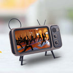 Retro Mini TV Bluetooth Speaker & Phone Holder | 2 - in - 1 Portable Wireless Audio - GiftMira