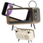 Retro Mini TV Bluetooth Speaker & Phone Holder | 2 - in - 1 Portable Wireless Audio - GiftMira