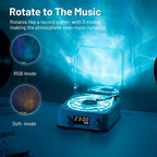 Retro Turntable Bluetooth 5.0 Speaker with RGB Ambient Light and Nature Sounds - GiftMira