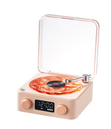Retro Turntable Bluetooth 5.0 Speaker with RGB Ambient Light and Nature Sounds - GiftMira