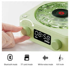 Retro Turntable Bluetooth 5.0 Speaker with RGB Ambient Light and Nature Sounds - GiftMira