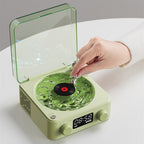 Retro Turntable Bluetooth 5.0 Speaker with RGB Ambient Light and Nature Sounds - GiftMira