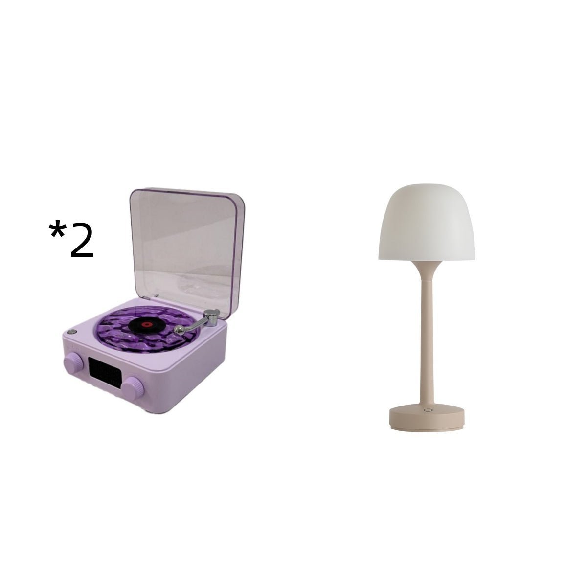 Retro Turntable Bluetooth 5.0 Speaker with RGB Ambient Light and Nature Sounds - GiftMira