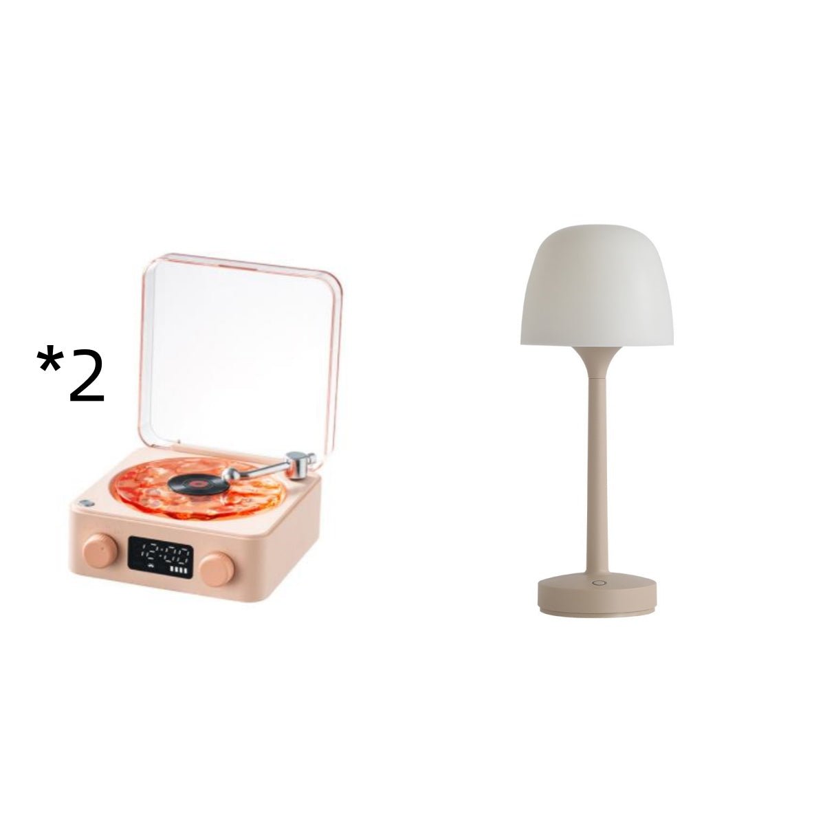 Retro Turntable Bluetooth 5.0 Speaker with RGB Ambient Light and Nature Sounds - GiftMira