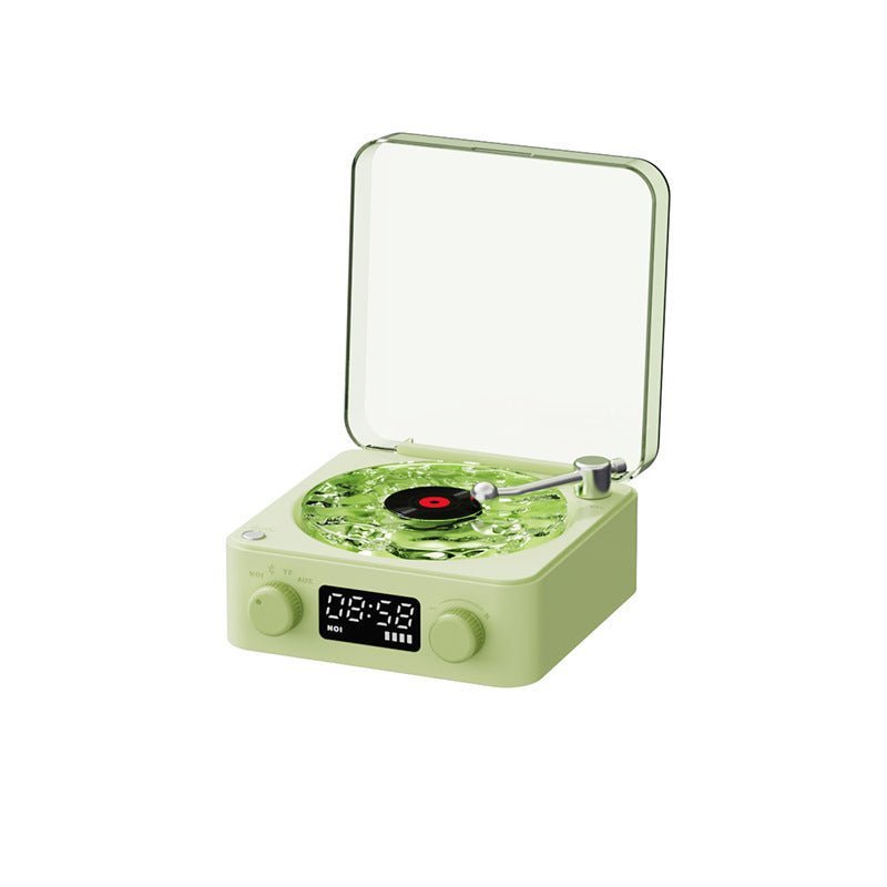 Retro Turntable Bluetooth 5.0 Speaker with RGB Ambient Light and Nature Sounds - GiftMira