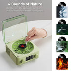 Retro Turntable Bluetooth 5.0 Speaker with RGB Ambient Light and Nature Sounds - GiftMira