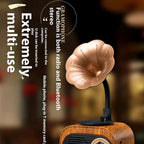 Retro Wood Bluetooth Speaker Portable Wireless Mini Speaker with FM Radio, TF Card Support, MP3 Playback & Bass Subwoofer – Gift Speaker for Home Use - GiftMira