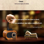 Retro Wood Bluetooth Speaker Portable Wireless Mini Speaker with FM Radio, TF Card Support, MP3 Playback & Bass Subwoofer – Gift Speaker for Home Use - GiftMira