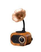 Retro Wood Bluetooth Speaker Portable Wireless Mini Speaker with FM Radio, TF Card Support, MP3 Playback & Bass Subwoofer – Gift Speaker for Home Use - GiftMira