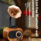Retro Wood Bluetooth Speaker Portable Wireless Mini Speaker with FM Radio, TF Card Support, MP3 Playback & Bass Subwoofer – Gift Speaker for Home Use - GiftMira