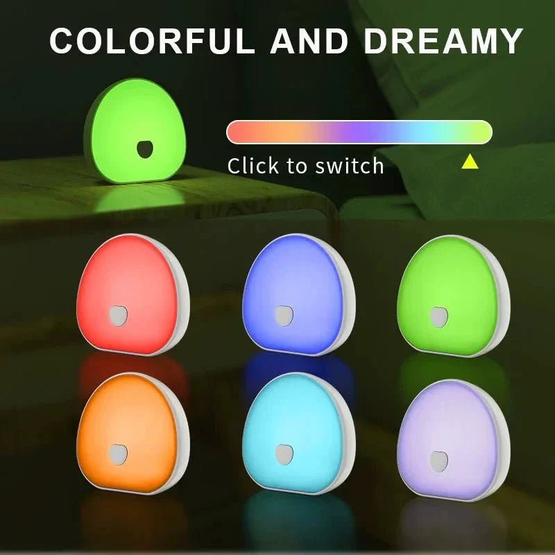RGB Sleep White Noise Machine: Rechargeable LED Night Light & Relaxing Audio - GiftMira