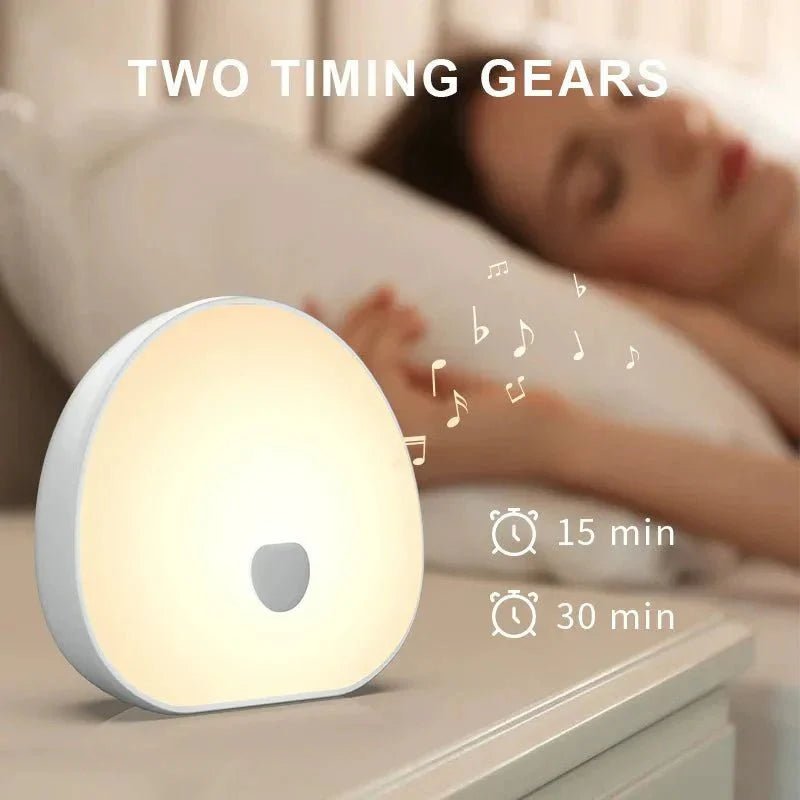 RGB Sleep White Noise Machine: Rechargeable LED Night Light & Relaxing Audio - GiftMira