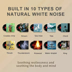 RGB Sleep White Noise Machine: Rechargeable LED Night Light & Relaxing Audio - GiftMira