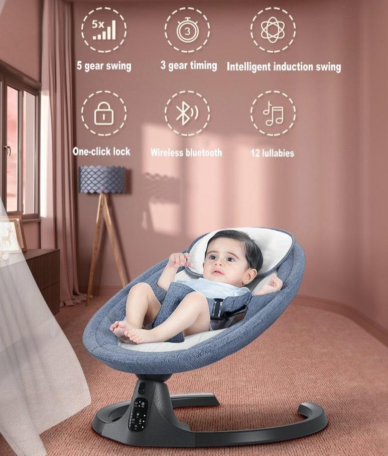 Rocky Smart Baby Swing - Bluetooth Rocker Lounger | Perfect Gift for New Parents - GiftMira