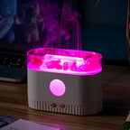 Salt Lamp Diffuser 3 - in - 1 Himalayan Crystal Humidifier Aromatherapy Essential Oil Night Light 360ml LED Pink - GiftMira