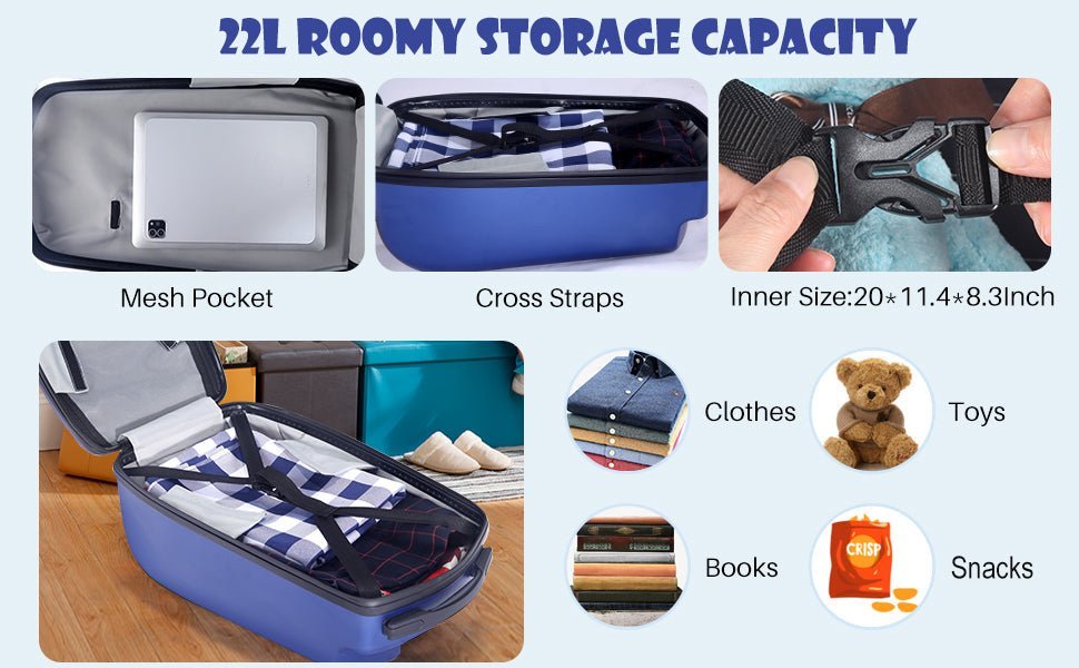 Scooter Suitcase - Best Rolling Detachable Luggage with Built - in Skateboard for Travel - GiftMira