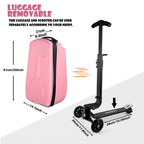 Scooter Suitcase - Best Rolling Detachable Luggage with Built - in Skateboard for Travel - GiftMira
