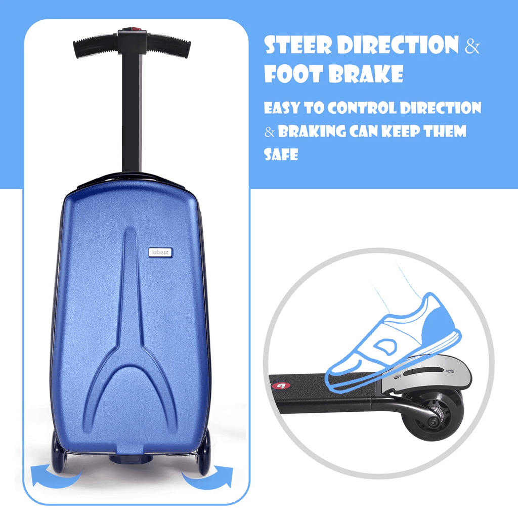 Scooter Suitcase - Best Rolling Detachable Luggage with Built - in Skateboard for Travel - GiftMira