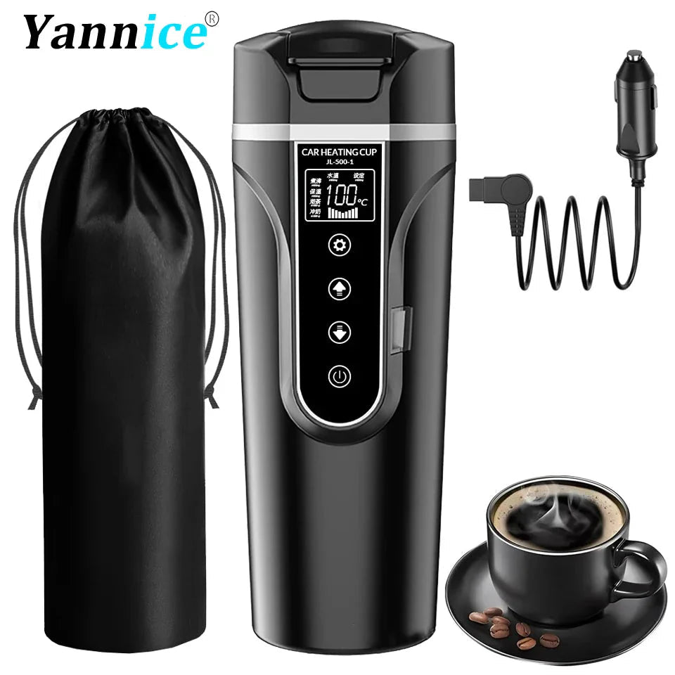 Self - Heating Smart Coffee Mug Temperature Control LED Display USB - C Rechargeable - GiftMira