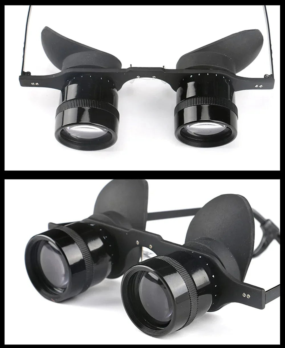 Shimmer Night Vision Binoculars Glasses Hands - Free 10X Starlight Optics Night Fishing BAK4 Anti - Glare - GiftMira