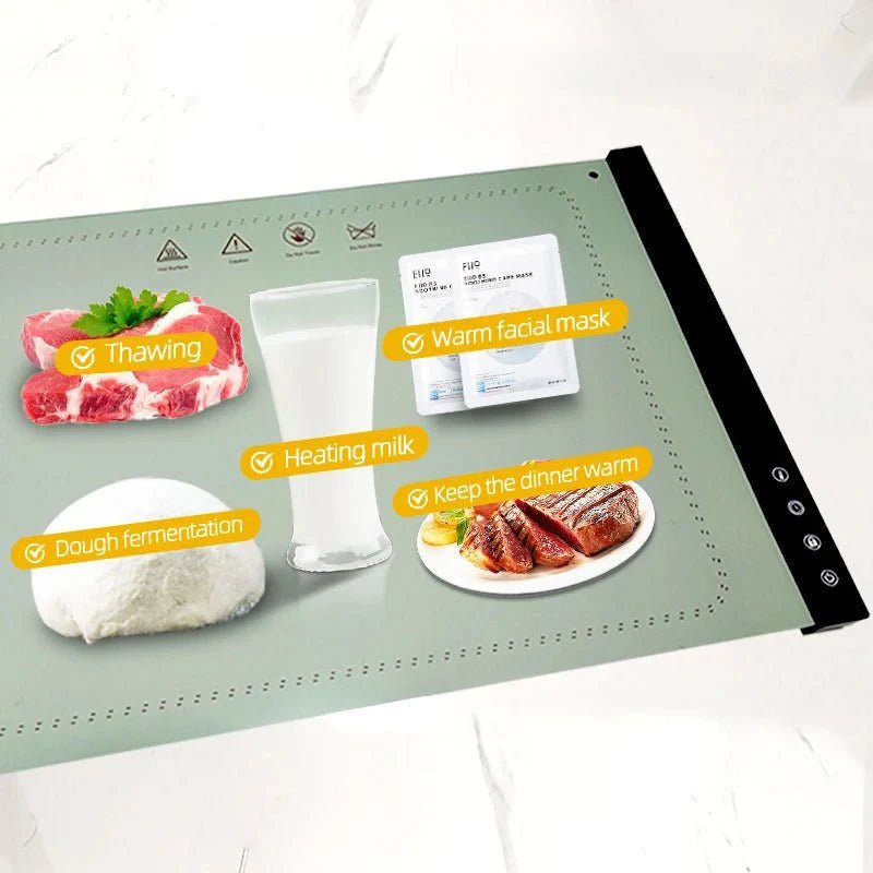 Silicone Heating Mat for Food Warming Trays | Rollable Party Buffet Warmer - GiftMira