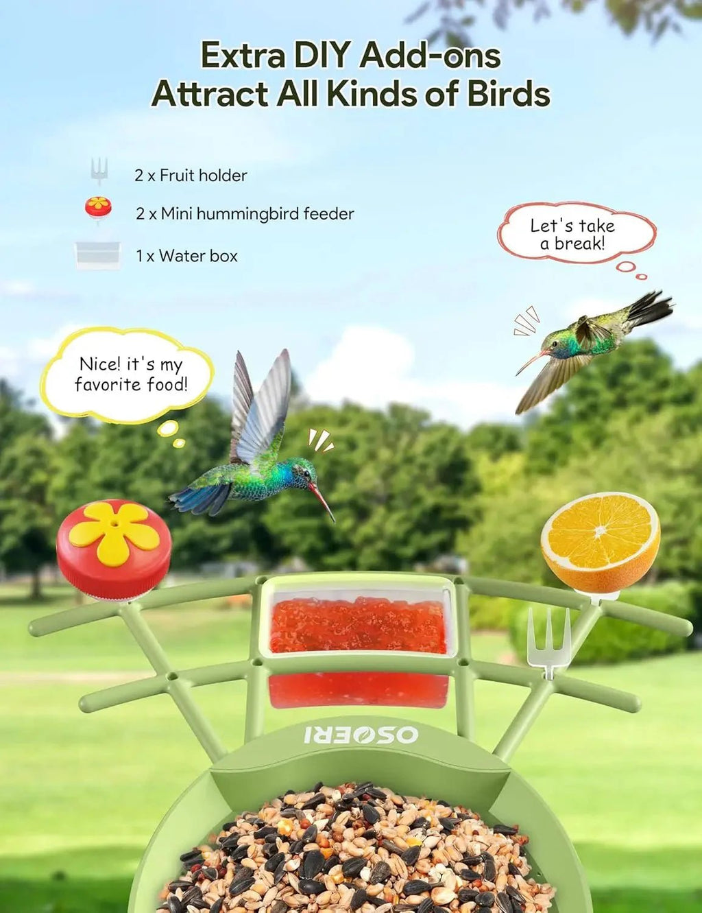 Smart Bird Feeder with Camera Solar Powered — 2K HD AI Bird ID, Wi - Fi, Motion Alerts, Weatherproof - GiftMira