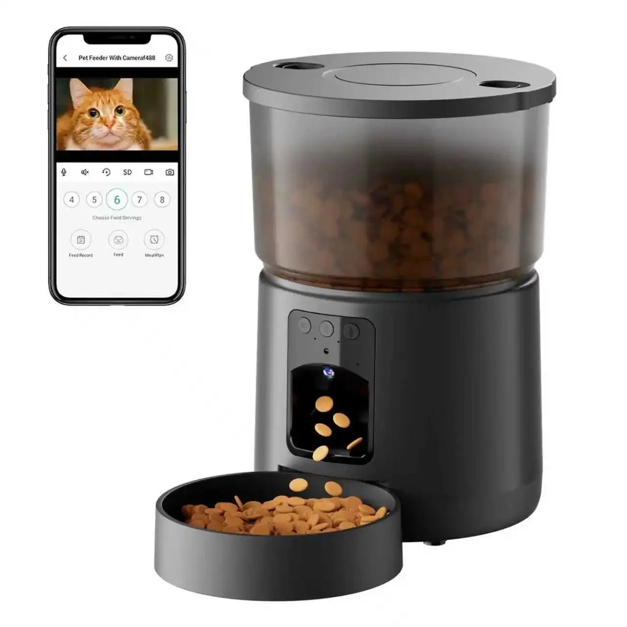 Smart Pet Camera with Treat Dispenser — 1080P HD Wi - Fi Dog Cat Monitor, 2 - Way Audio, Night Vision - GiftMira