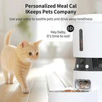 Smart Pet Feeder 4L Automatic Cat & Dog Food Dispenser with Dual HD Cameras WiFi 2 - Way Audio Night Vision - GiftMira