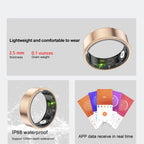 Smart Ring Activity Tracker NFC – Sleep Fitness Tracker Ring, IP68 Waterproof, HR SpO2, iOS Android - GiftMira