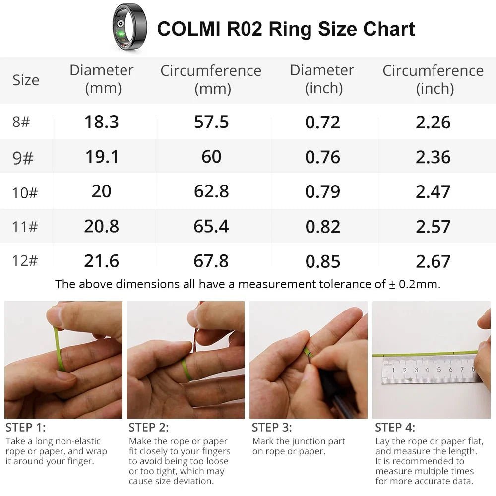 Smart Ring Titanium Steel Health Tracker IP68 3ATM Waterproof Multi Sport Ring - GiftMira