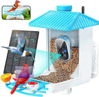 Smart Solar Bird Feeder with AI Camera 1080P HD WiFi Bird Watching Feeder Real - Time Alerts Outdoor - GiftMira