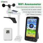 Smart Wireless Weather Station WiFi Indoor Outdoor Color Display Temperature Humidity Wind Rain - GiftMira