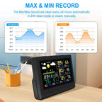 Smart Wireless Weather Station with 3 Sensors Large Color Display Indoor Outdoor Thermometer Hygrometer - GiftMira
