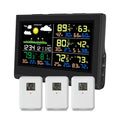 Smart Wireless Weather Station with 3 Sensors Large Color Display Indoor Outdoor Thermometer Hygrometer - GiftMira