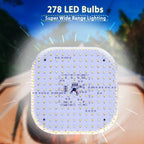 Solar Camping Lantern Rechargeable LED with Power Bank 10000mAh Collapsible Waterproof USB - GiftMira