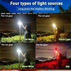 Solar Camping Lantern Rechargeable LED with Power Bank 10000mAh Collapsible Waterproof USB - GiftMira