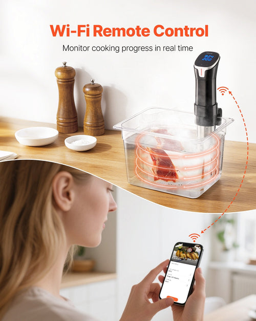 Sous Vide Machine Cooker Starter Kit 1000W – Immersion Circulator with Bags, Pump, Timer, LCD Display - GiftMira