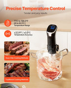 Sous Vide Machine Cooker Starter Kit 1000W – Immersion Circulator with Bags, Pump, Timer, LCD Display - GiftMira